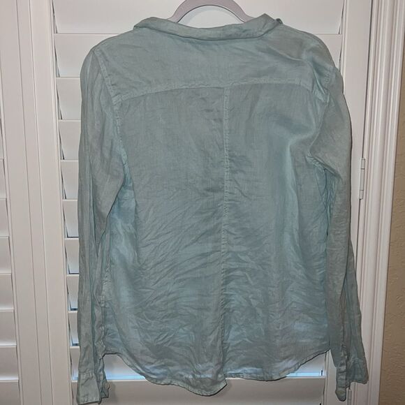 CP shades linen button front blouse size medium - Picture 4 of 4